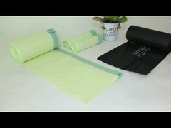 কাস্টম লোগো সহ সবুজ বায়োডেগ্রেডেবল টানা স্ট্রিং ট্র্যাশ ব্যাগ অ-বিষাক্ত