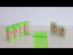 ওয়েভ টপ হ্যান্ডেল কম্পোস্টেবল আবর্জনা ব্যাগ রান্নাঘরের জন্য কাগজ মোড়ানো বেডরুম